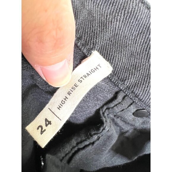 Pacsun high rise straight black cut off jeans - Picture 7 of 9